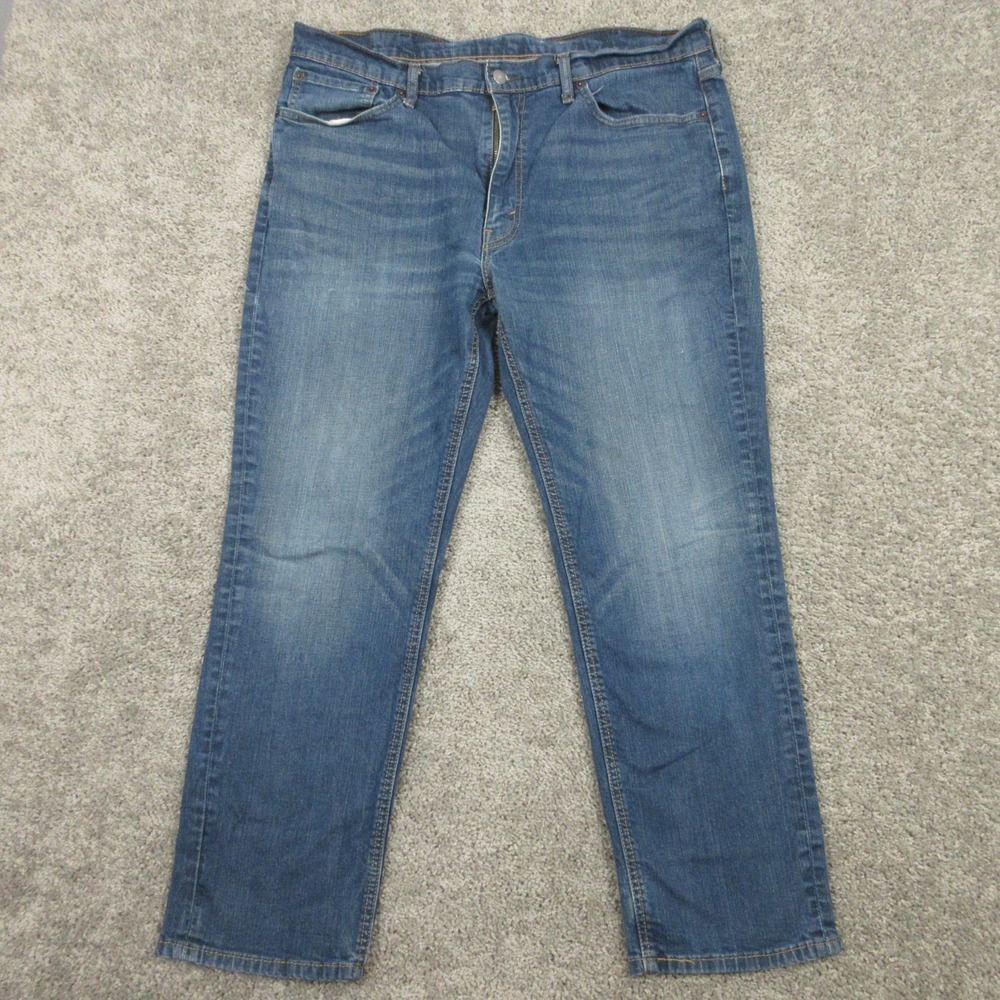 Levis Jeans Mens 38x30 Blue 541 Athletic Tapered Faded Whisker Zip Denim Pants